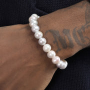 Men's Natural Pearl Bracelet Hip Hop European And American