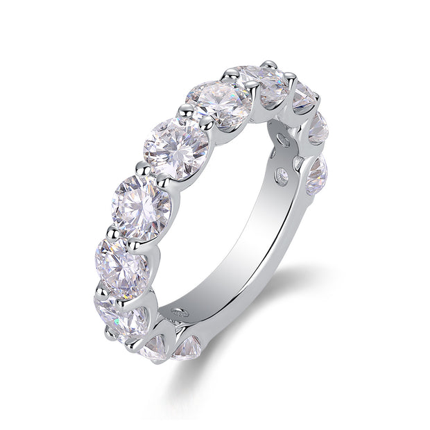 Dazzling Moments - A Fashionable And Luxurious Jewelry Accessory Set With Moissanite S925 Sterling Silver And Platinum-plated Diamond