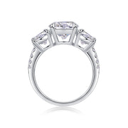 Three Shining Stars - A Fashionable And Luxurious Jewelry Piece Set With 3-carat Moissanite S925 Sterling Silver And Platinum-plated Diamond