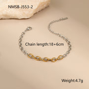 Autumn And Winter New Style Necklaces Gold And Silver Color Matching Earrings Jewelry