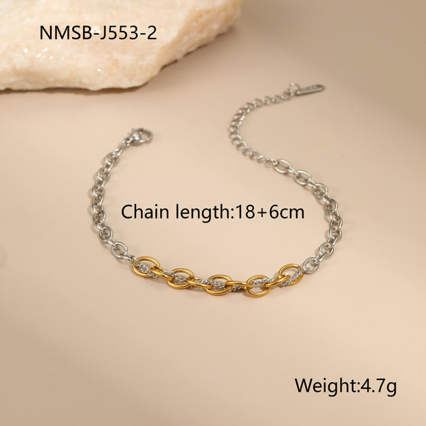Autumn And Winter New Style Necklaces Gold And Silver Color Matching Earrings Jewelry