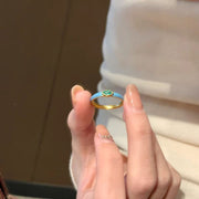 Dopamine Color Zircon Enamel Ring