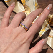 Dopamine Color Zircon Enamel Ring