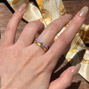 Dopamine Color Zircon Enamel Ring