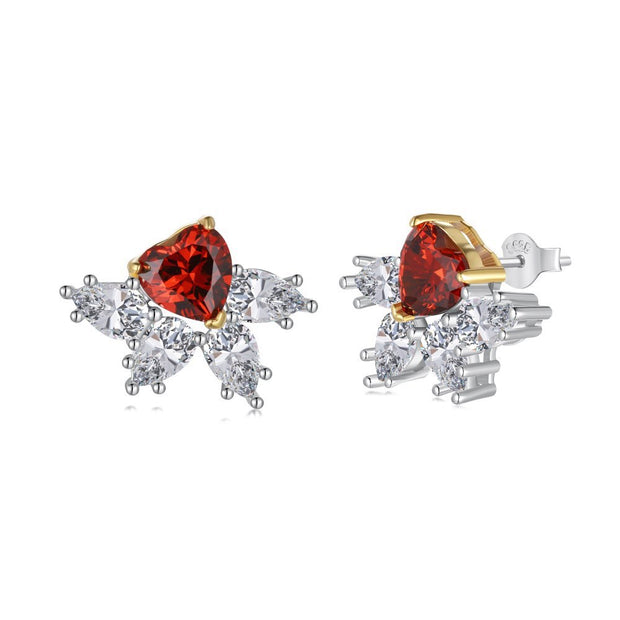 European And American Style S925 Sterling Silver Stud Earrings Women's Necklace