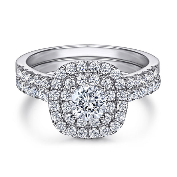European And American Zircon Silver Ring Fashion Jewelry Women