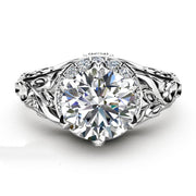 New Hollow Pattern Diamond-studded Ring