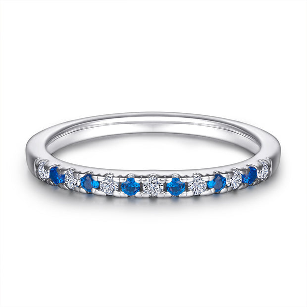 European And American Zircon Silver Ring Fashion Jewelry Women