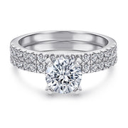 European And American Zircon Silver Ring Fashion Jewelry Women