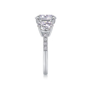 Three Shining Stars - A Fashionable And Luxurious Jewelry Piece Set With 3-carat Moissanite S925 Sterling Silver And Platinum-plated Diamond